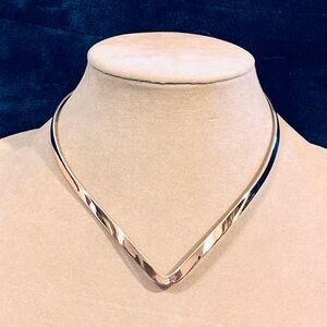 Vintage 70’s silver collar necklace